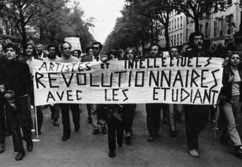 Barricadas estudiantiles en el Barrio Latino de París, mayo de 1968